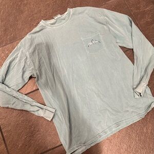 Comfort Colors Men's Soft Blue Long Sleeve Tee